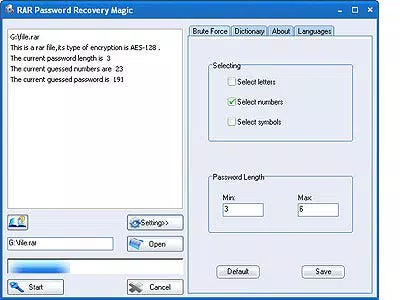 RAR Password Recovery Magic