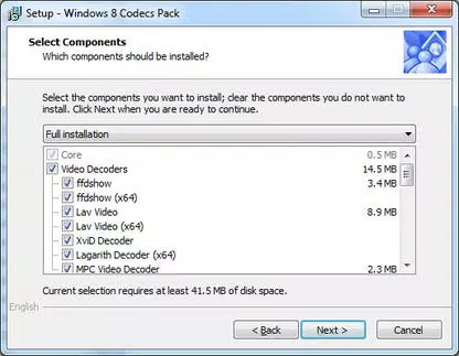 Windows 8 Codecs Pack