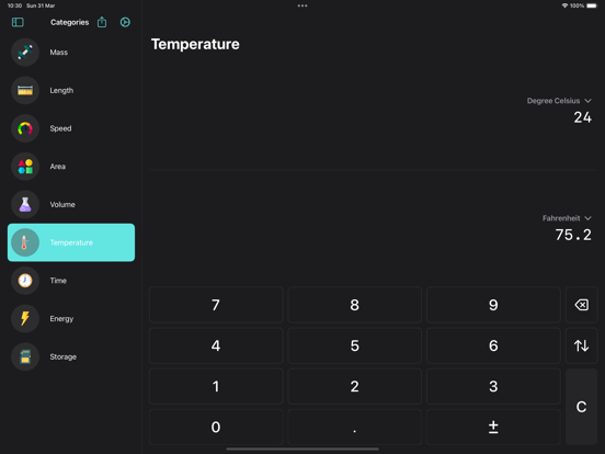 METRIC CONVERSION APP FOR IPHONE visual data 5