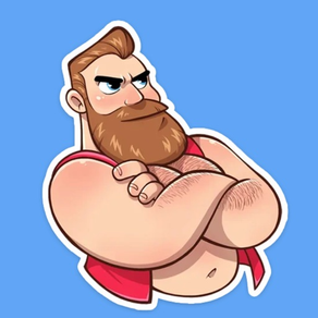 Big Bearded Man Stickers