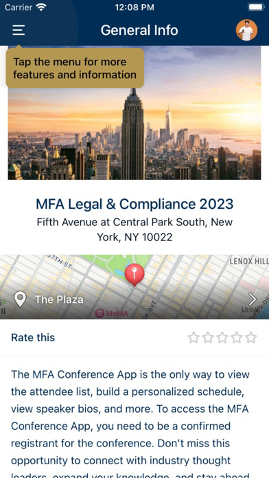 MFA Conference App poster