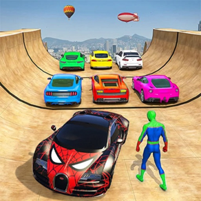 Superhero Car - Mega Ramp Jump