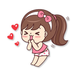 Cute Girl Stickers - WASticker