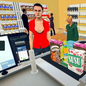 超市遊戲 收銀員遊戲：超市模擬器遊戲：虛擬超市女孩遊戲