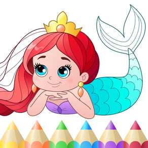 Sirena bebe juegos para pintar