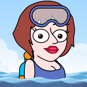 garota de mergulhador