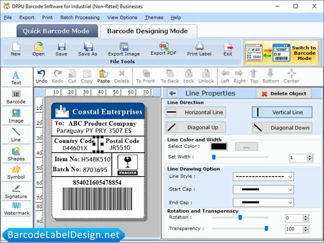 Warehouse Barcode Design