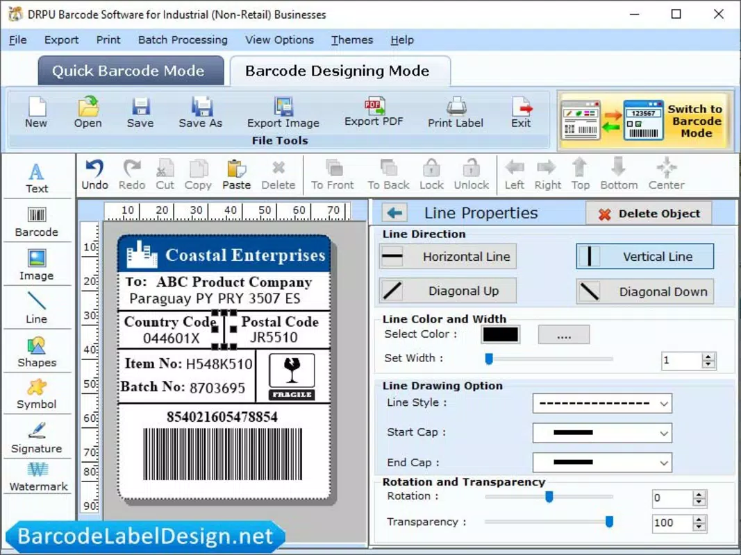 Warehouse Barcode Design