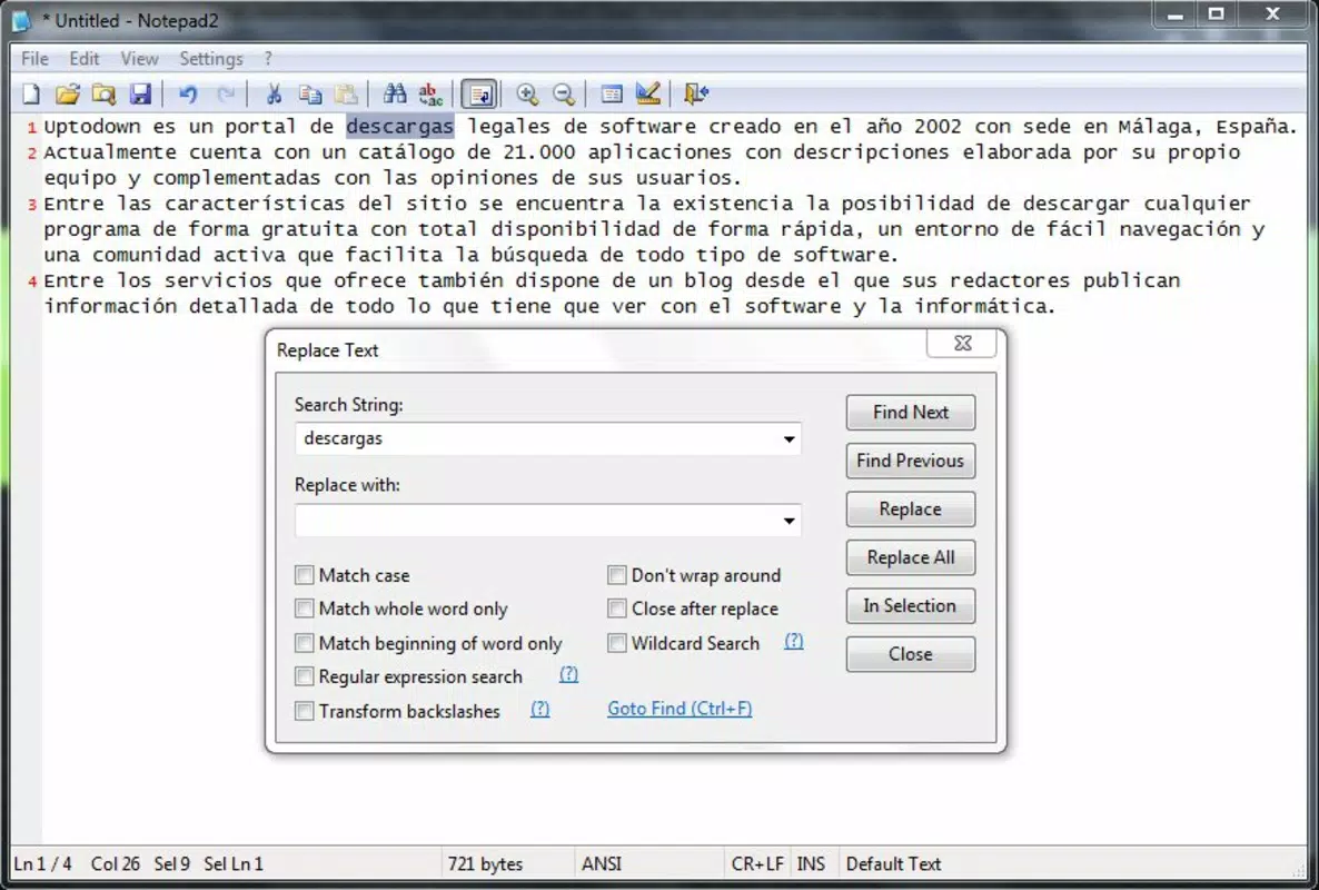 Notepad2 Bookmark Edition
