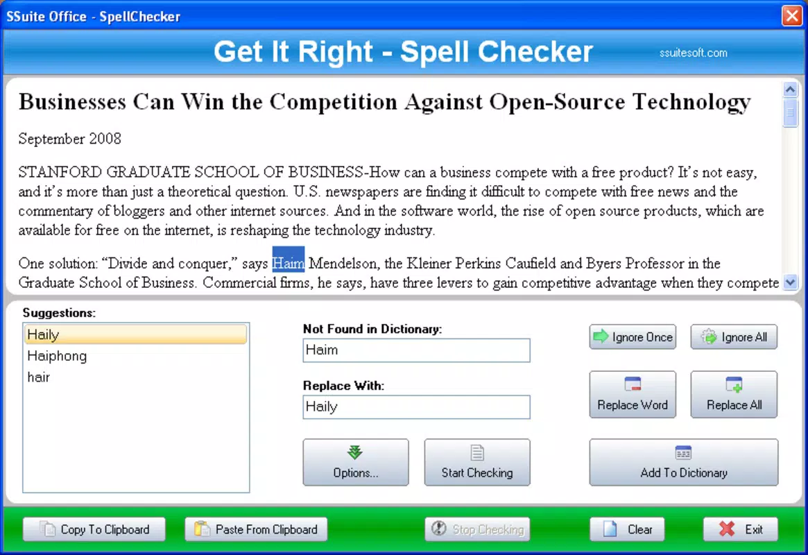 SSuite Spell Checker