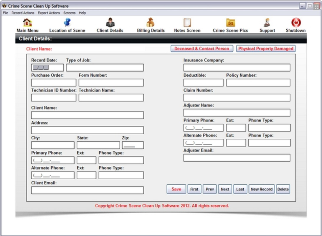 Crime Scene Clean Up Software