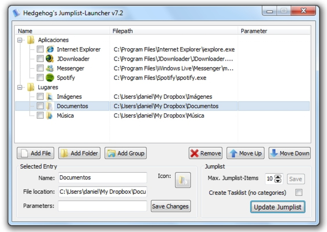 Jumplist-Launcher