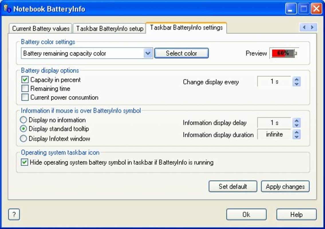 Notebook BatteryInfo