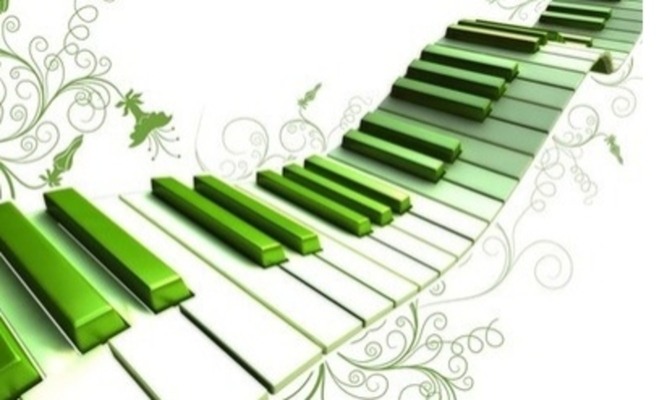 Wavy and Green Piano wallpaper