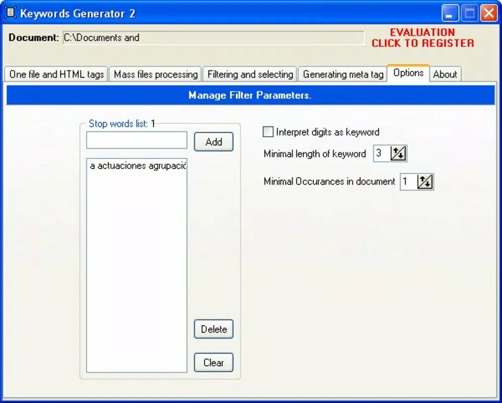 Keywords Generator