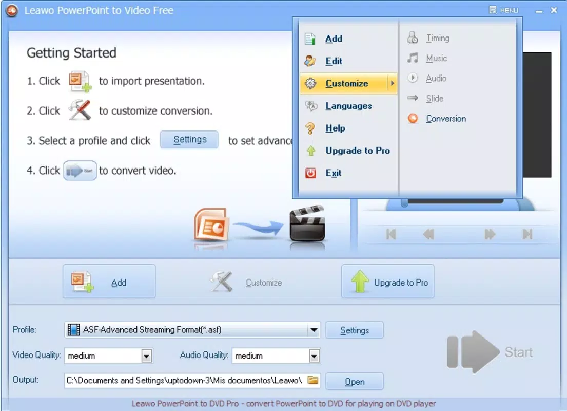 Free PowerPoint to Video
