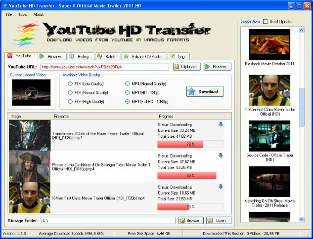 YouTube HD Transfer