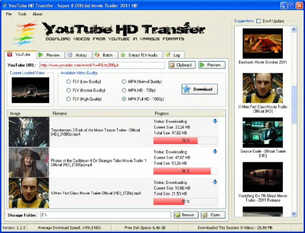 YouTube HD Transfer