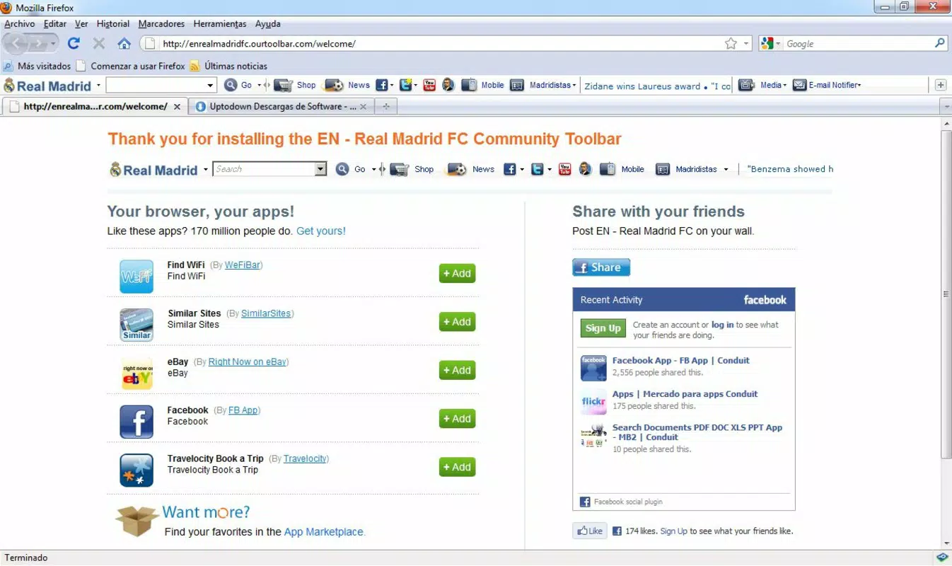 Real Madrid Toolbar