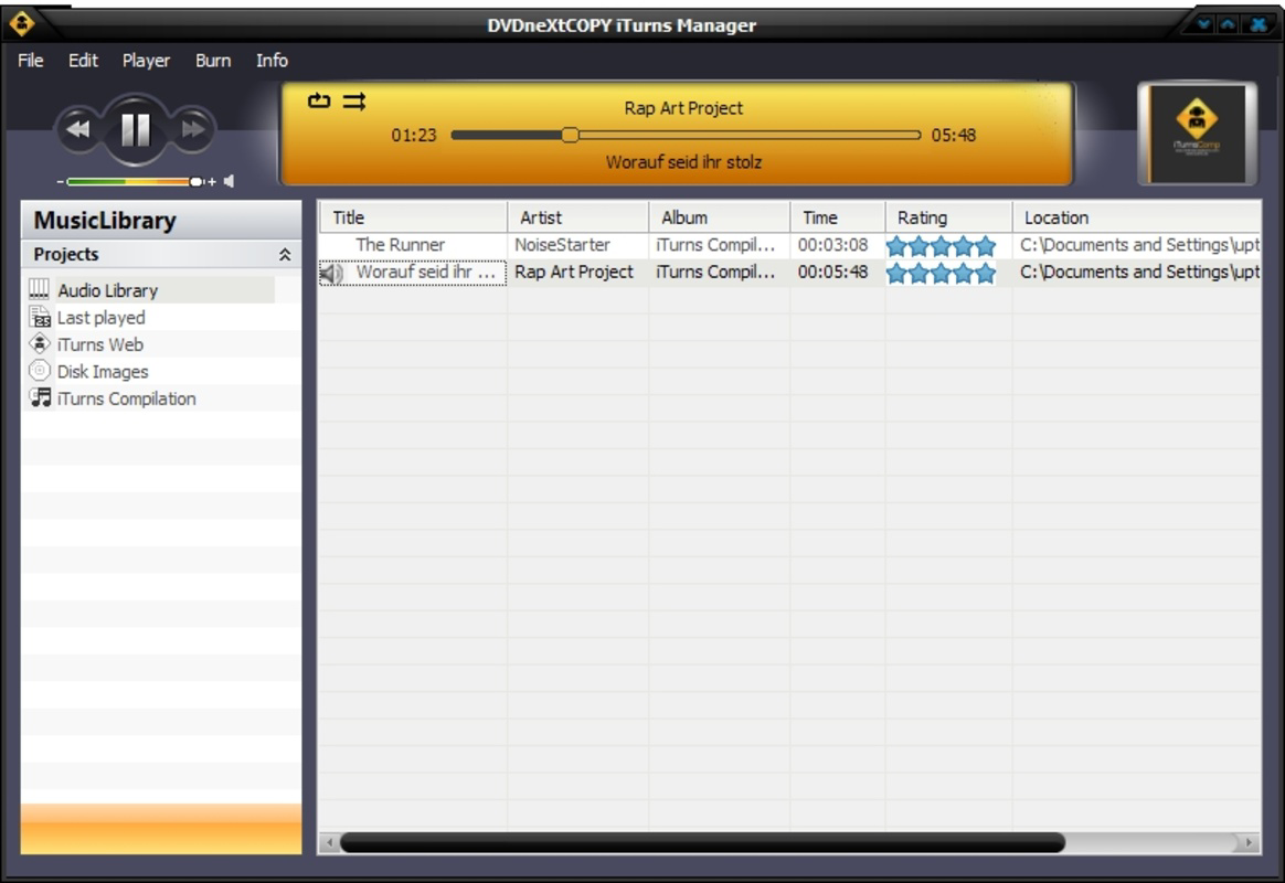 DVDneXtCOPY iTurns