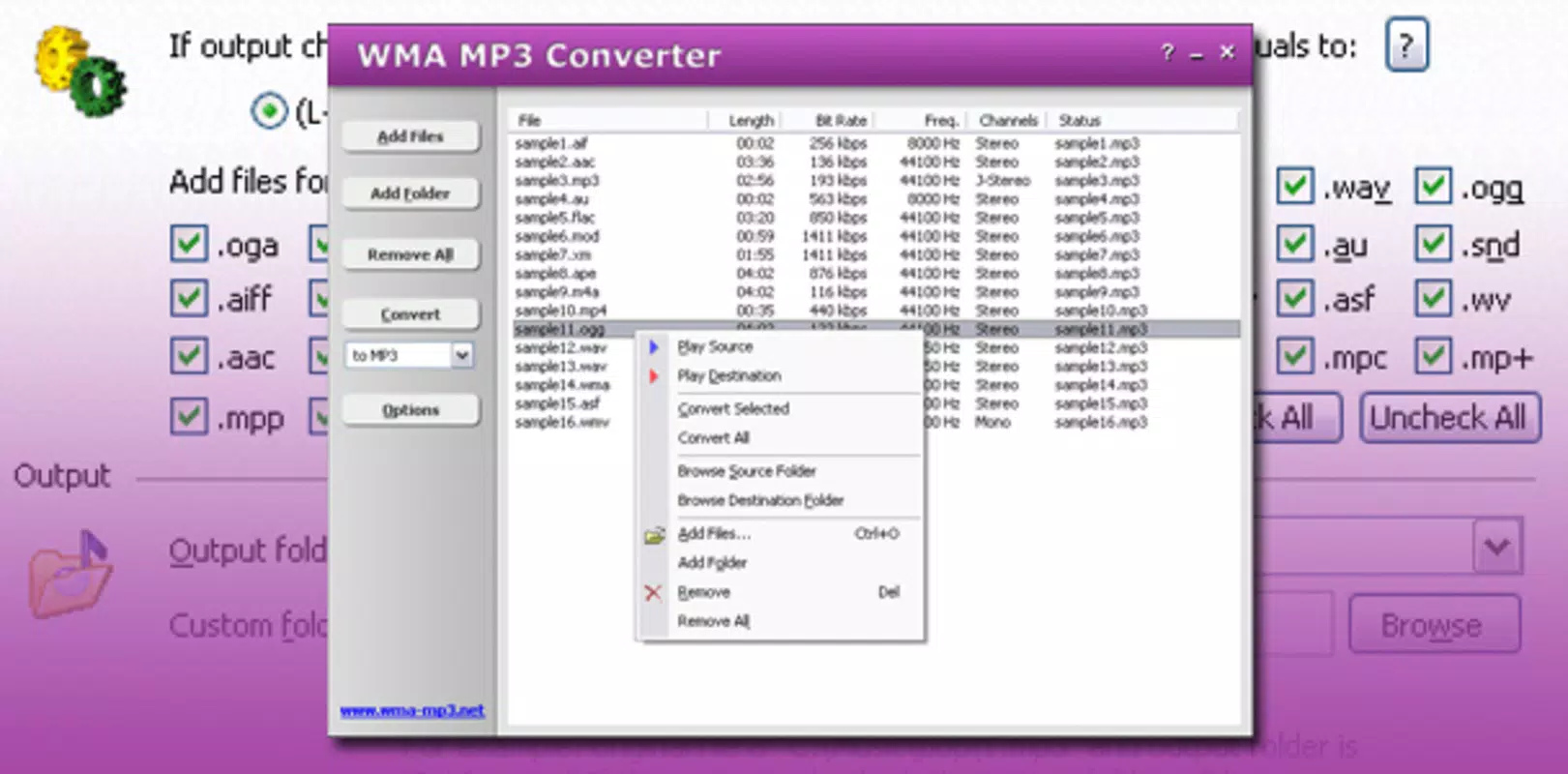 WMA MP3 Converter