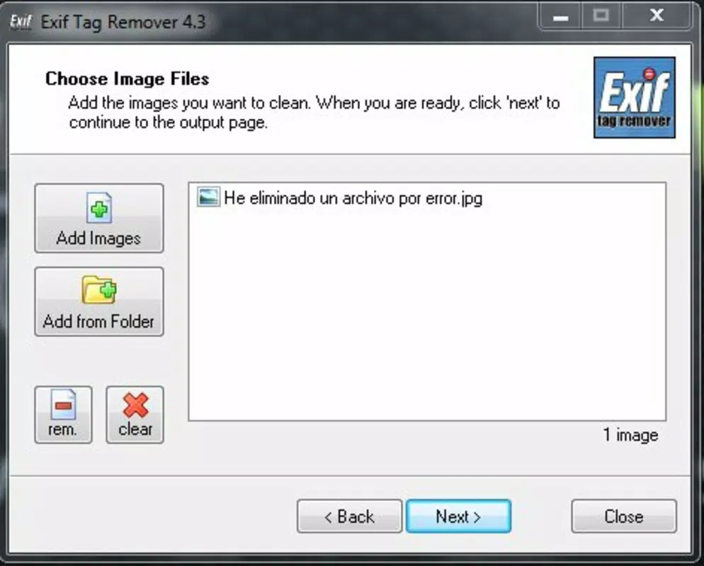 Main image for Exif Tag Remover application