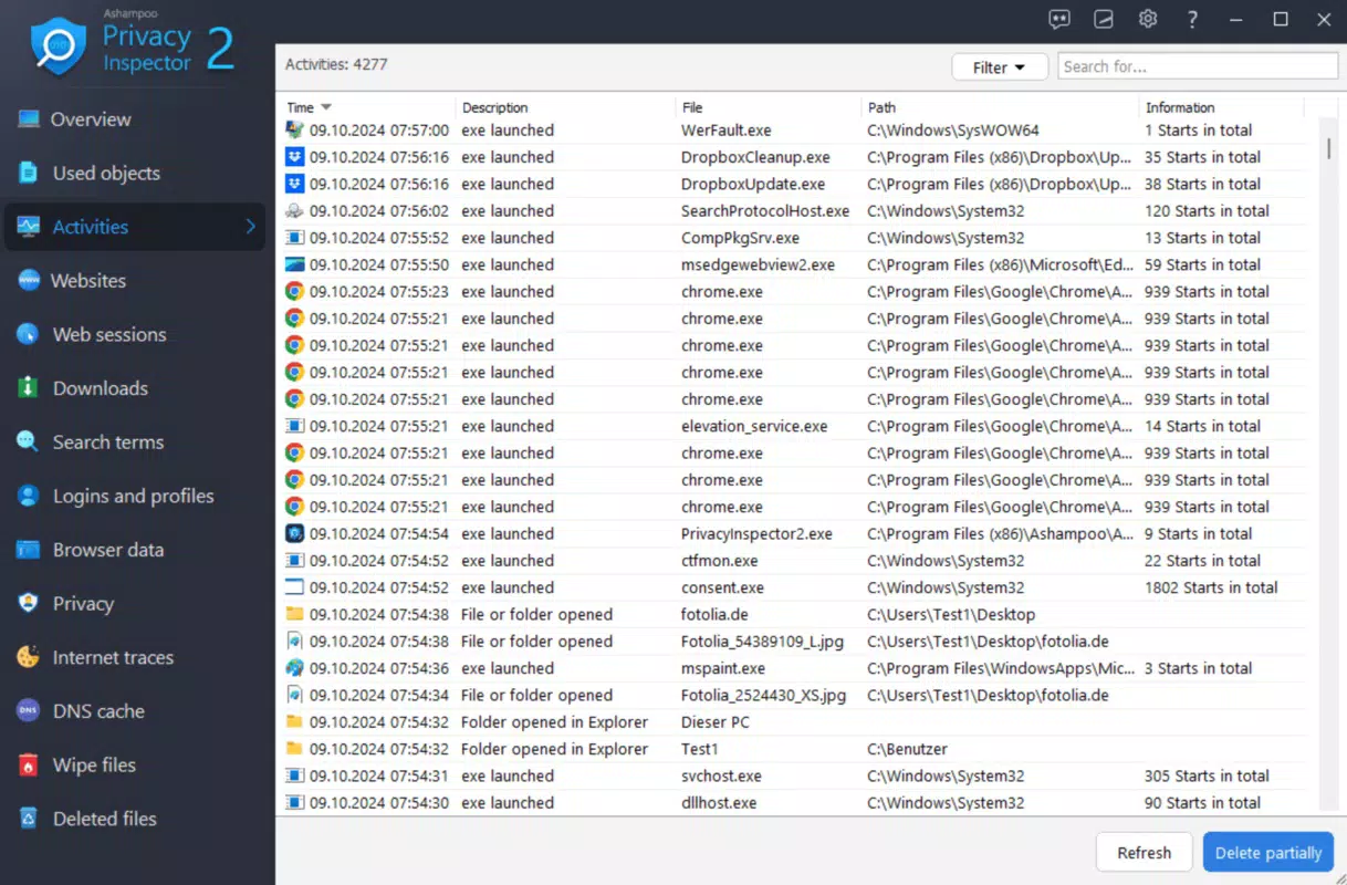 Ashampoo Privacy Inspector