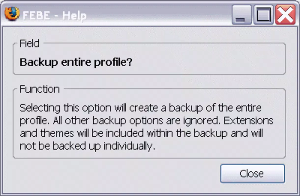 Firefox Environment Backup Extension