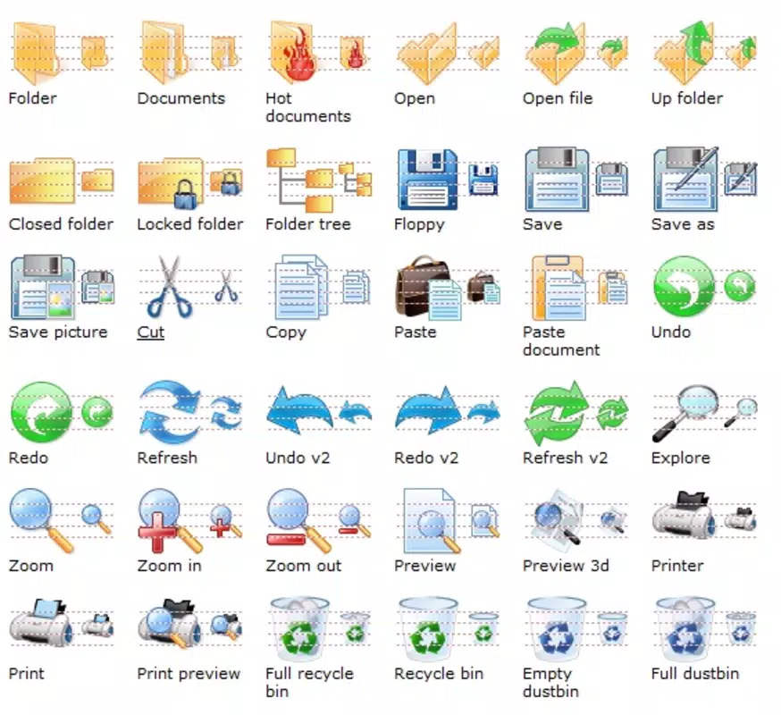 Vista Toolbar icons