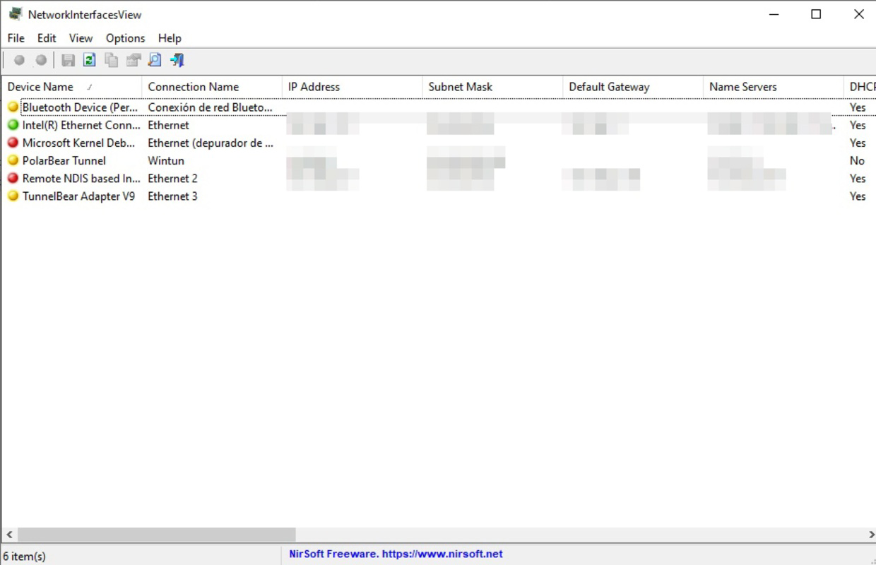 NetworkInterfacesView