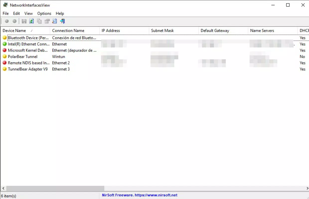 NetworkInterfacesView