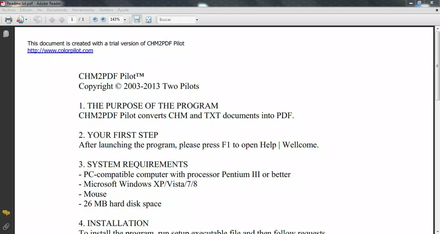 CHM2PDF Pilot