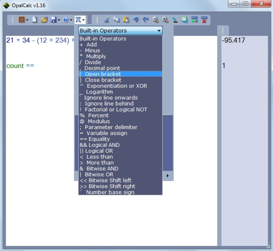 OpalCalc