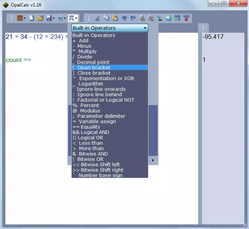 OpalCalc