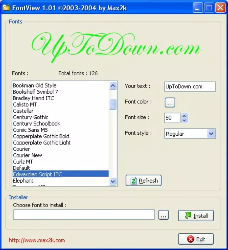 FontView