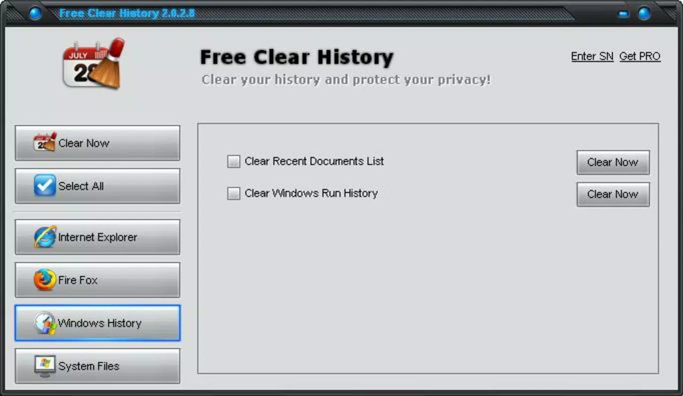 Free Clear History