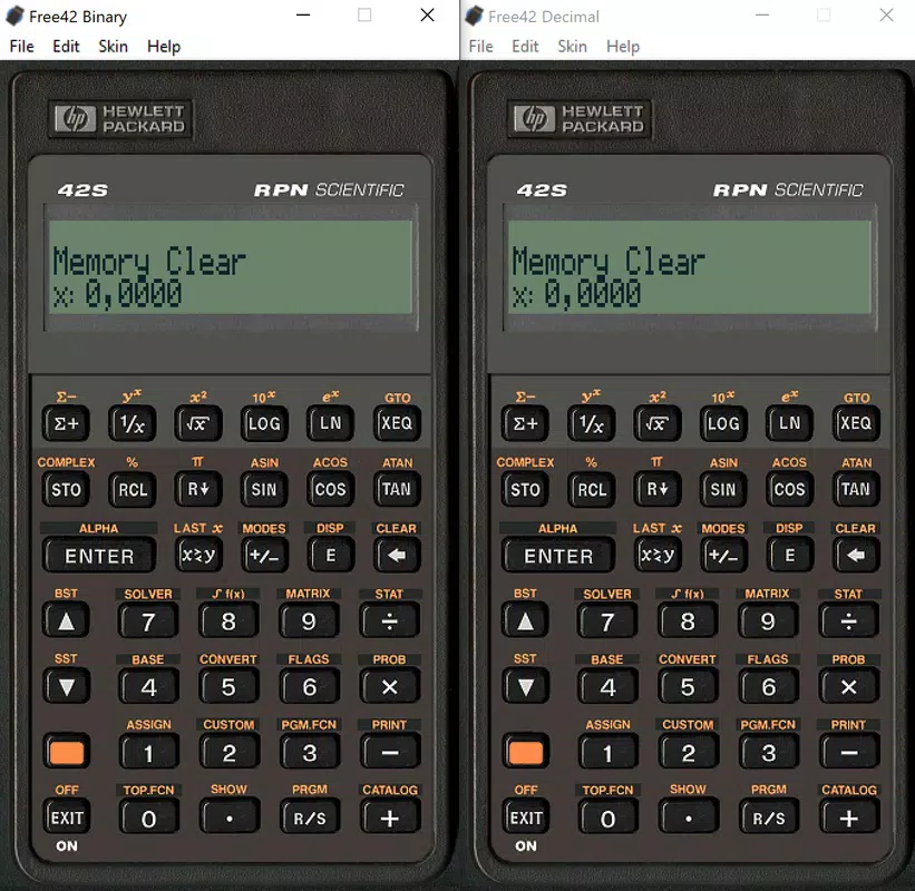 HP-42S Calculator Simulator