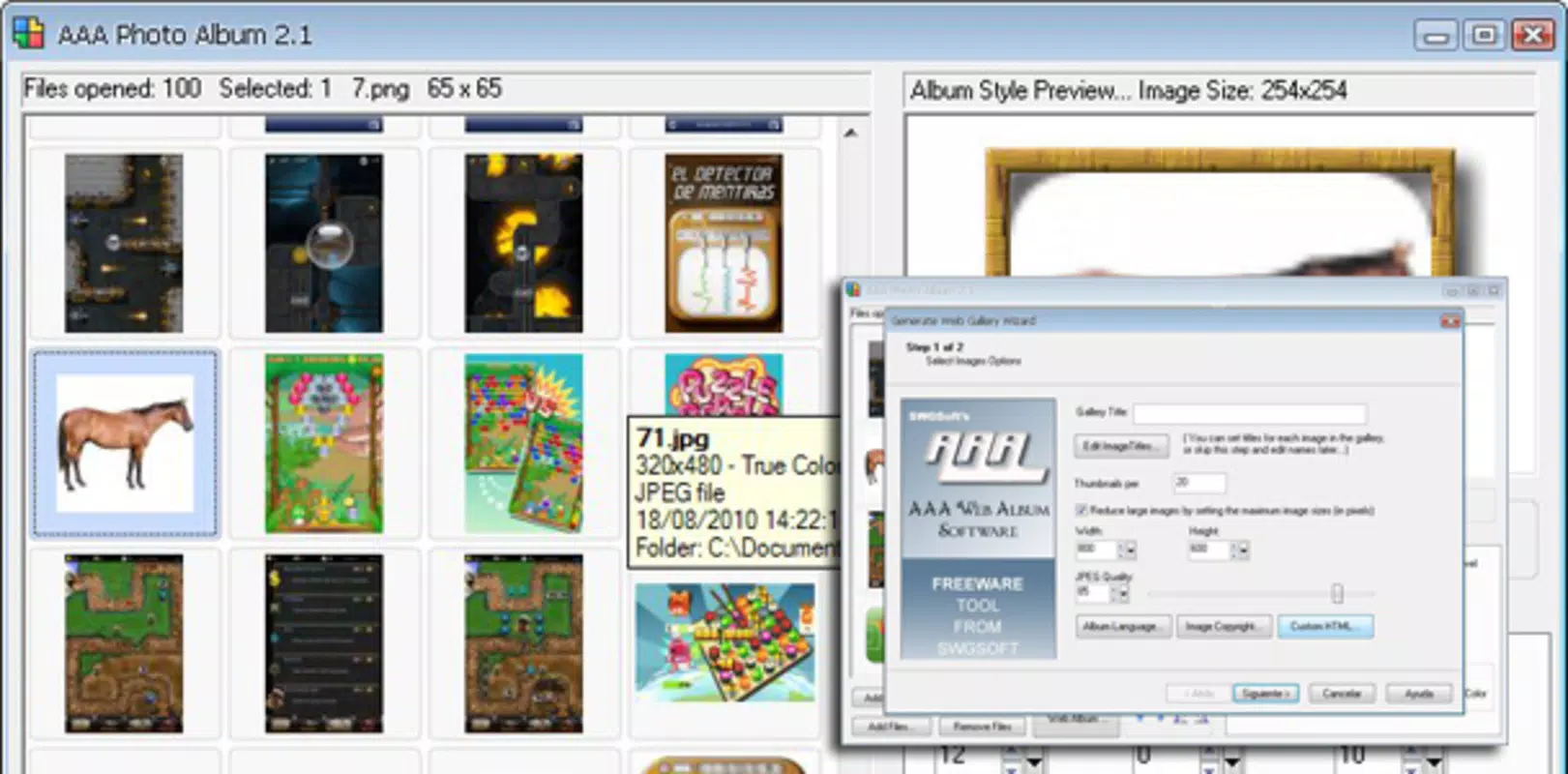 Freeware Web Photo Album