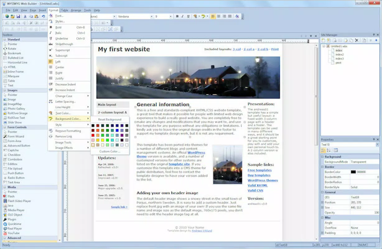 WYSIWYG Web Builder
