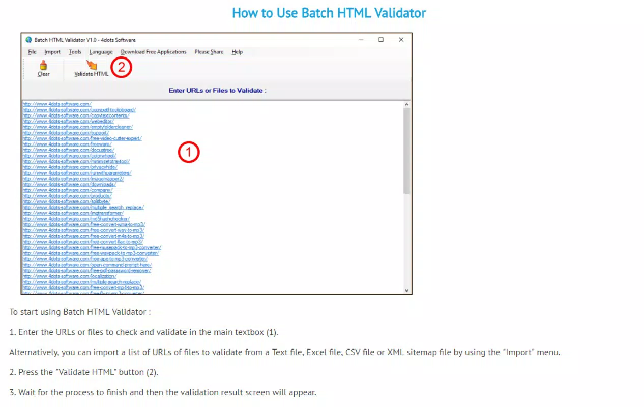 Batch HTML Validator