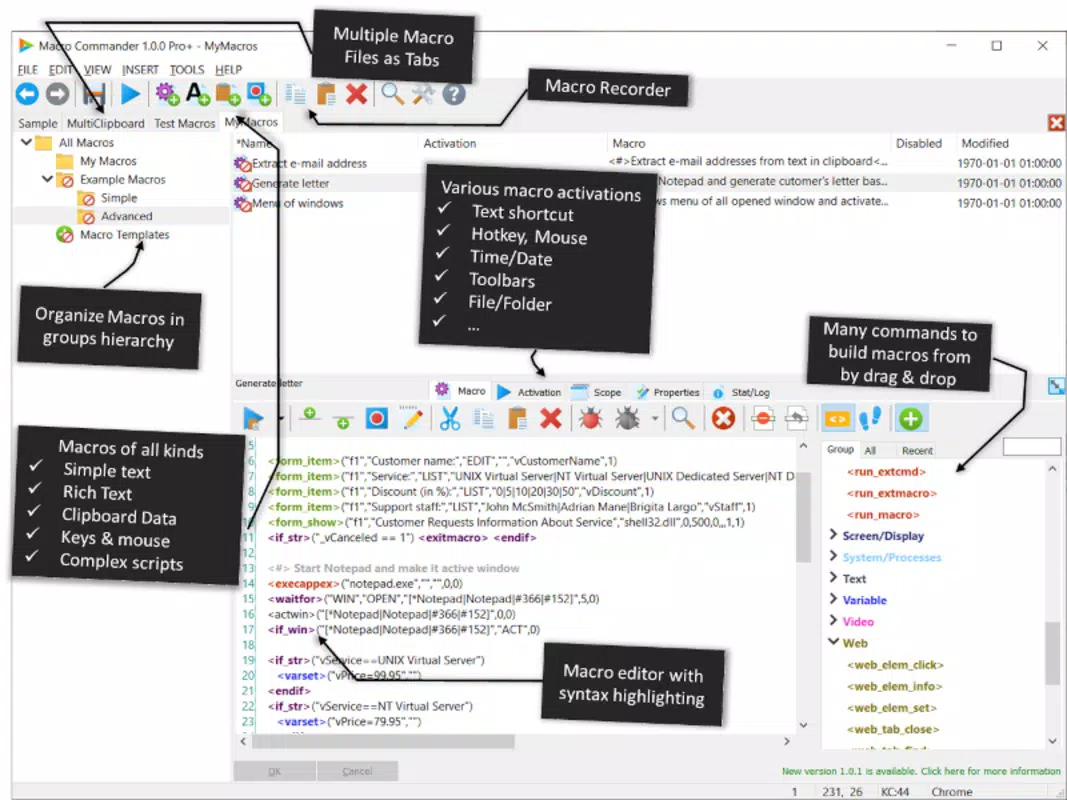 Main image for Macro Commander Basic application