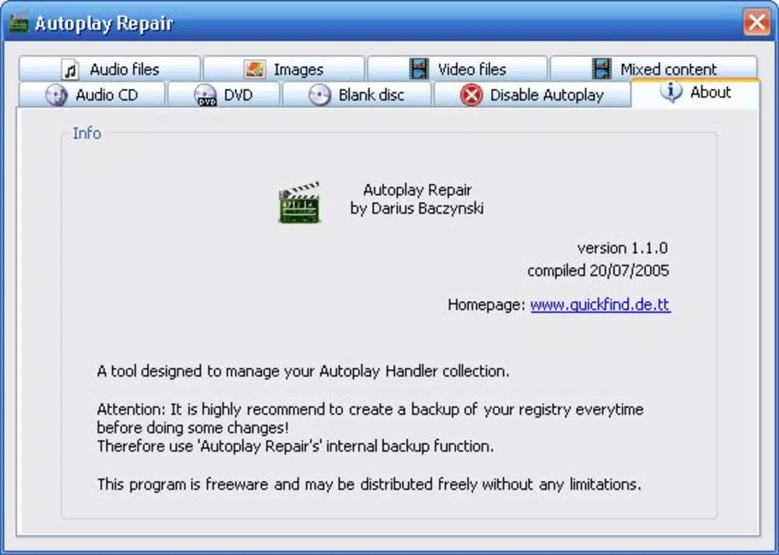 AutoPlay Repair