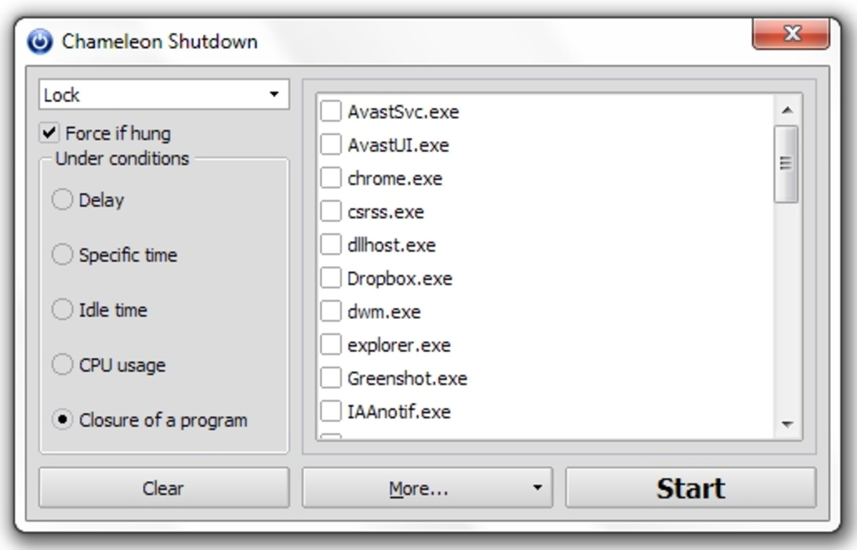 Chameleon Shutdown