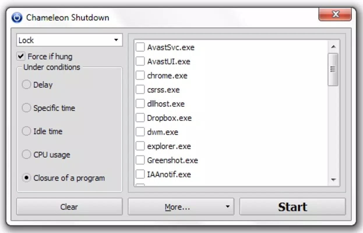 Chameleon Shutdown