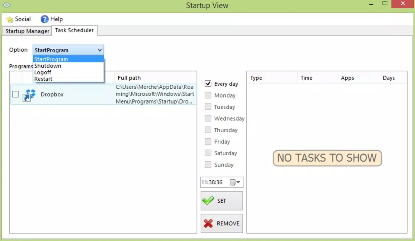 Startup View