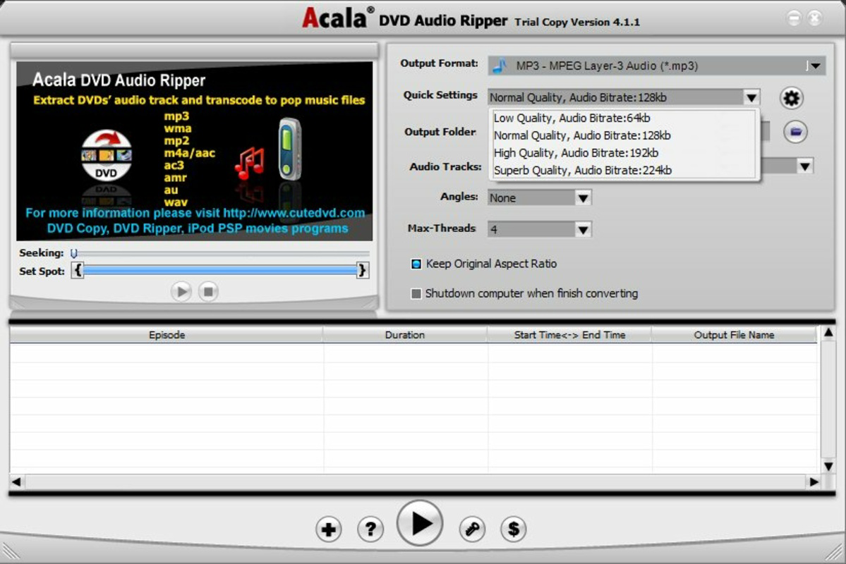 Acala DVD Audio Ripper