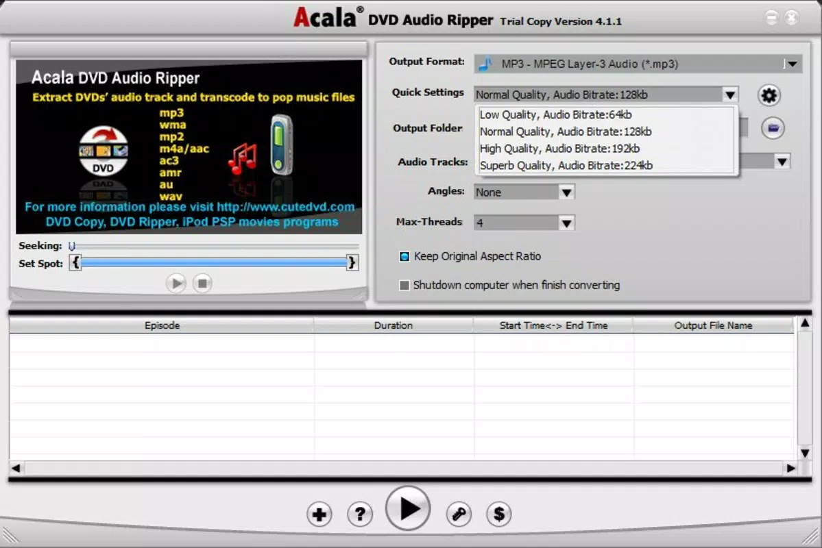 Acala DVD Audio Ripper