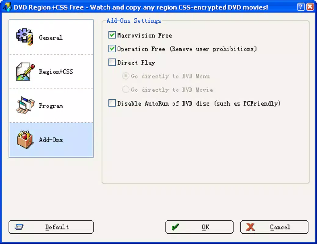 DVD Region CSS Free