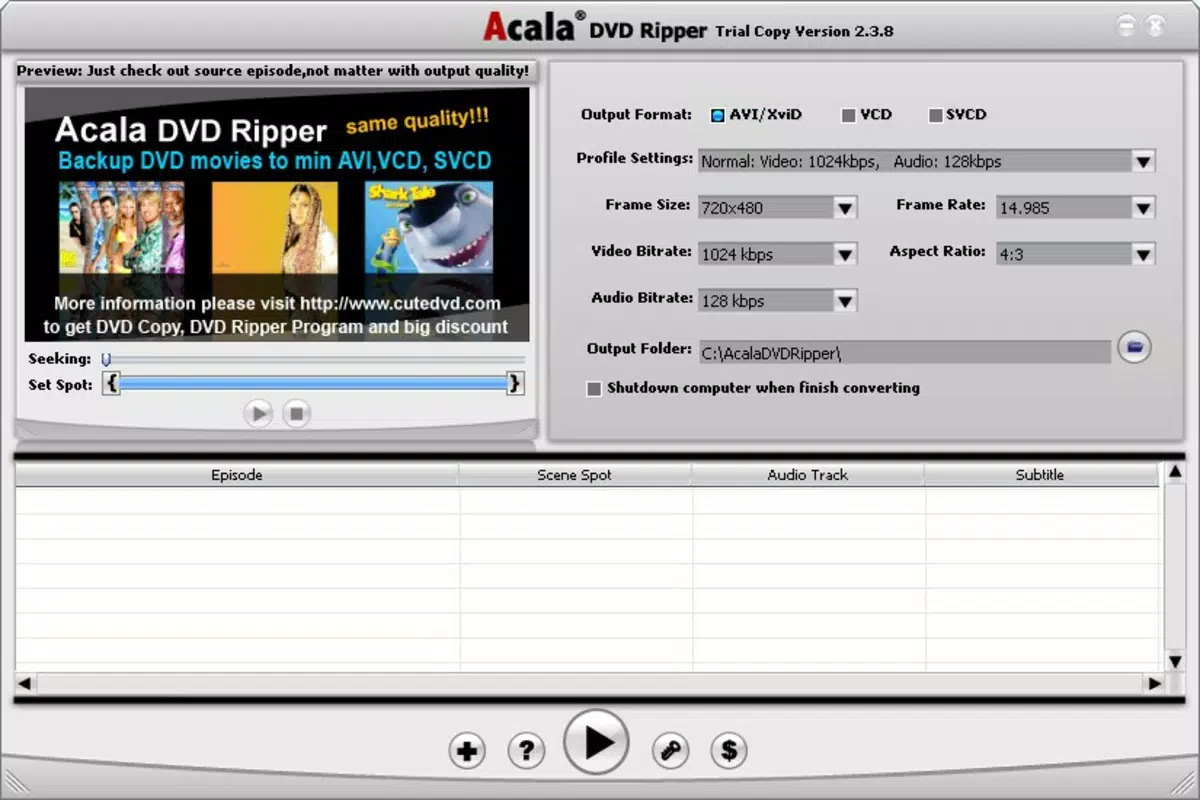 Acala DVD Ripper