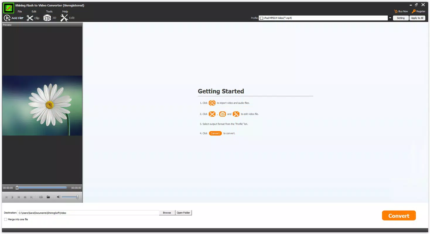 Shining Flash to Video Converter